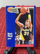 1991-92 Fleer League Leaders #226 Reggie Miller Indiana Pacers Basketball Card