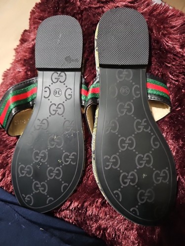 GUCCI Double G Sandals Size 36 (US 6) - Imagen 4 de 9