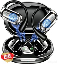 Open Ear Earbuds   80Hrs Playtime with LED Display,OWS Open Ear Headphones wi...