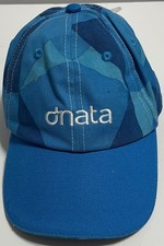 dnata Blue Geometric Pattern 100 Cotton Baseball Cap Hat Uniform Workwear