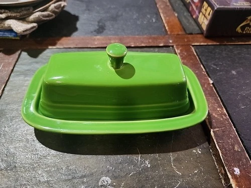 Green Fiestaware 2 Piece Butter Dish Set