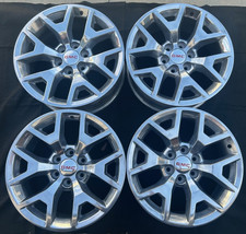 (4) 20" GMC SIERRA 1500 YUKON DENALI FACTORY OEM POLISHED 20x9 WHEELS 5698 5658