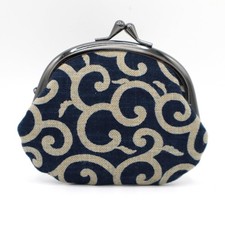 Cotton Gamaguchi Coin Purse 3.3-inch Traditional Pattern Japan 2
