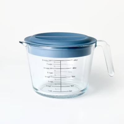 #ad #ad 8 Cup Glass Measuring Cup with Lid: Borosilicate 2000ml Dishwasher Safe $19.50
