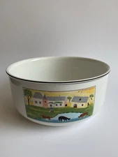 Villeroy and Boch Design Naif Laplau Round Vegetable Bowl Casserole 9”D