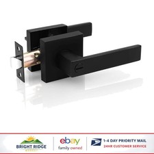 Heavy Duty Keyless Door Lever with Durable Matte Black Finish for Interiors