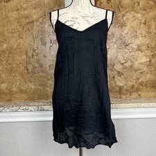 NWT Farm Rio Mini Slip Dress Women XS Sleeveless V Neck Soft Garden Boho Black