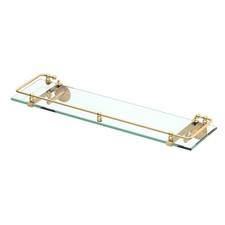 1438 Glass Railing Shelf, Brass