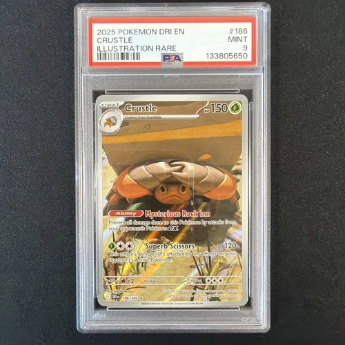 Pokémon 2025 Crustle Illustration Rare Card 186/182 Destined Rivals