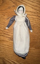 Vintage Porcelain China Head Doll 8" Complete With Face, Hands Feet