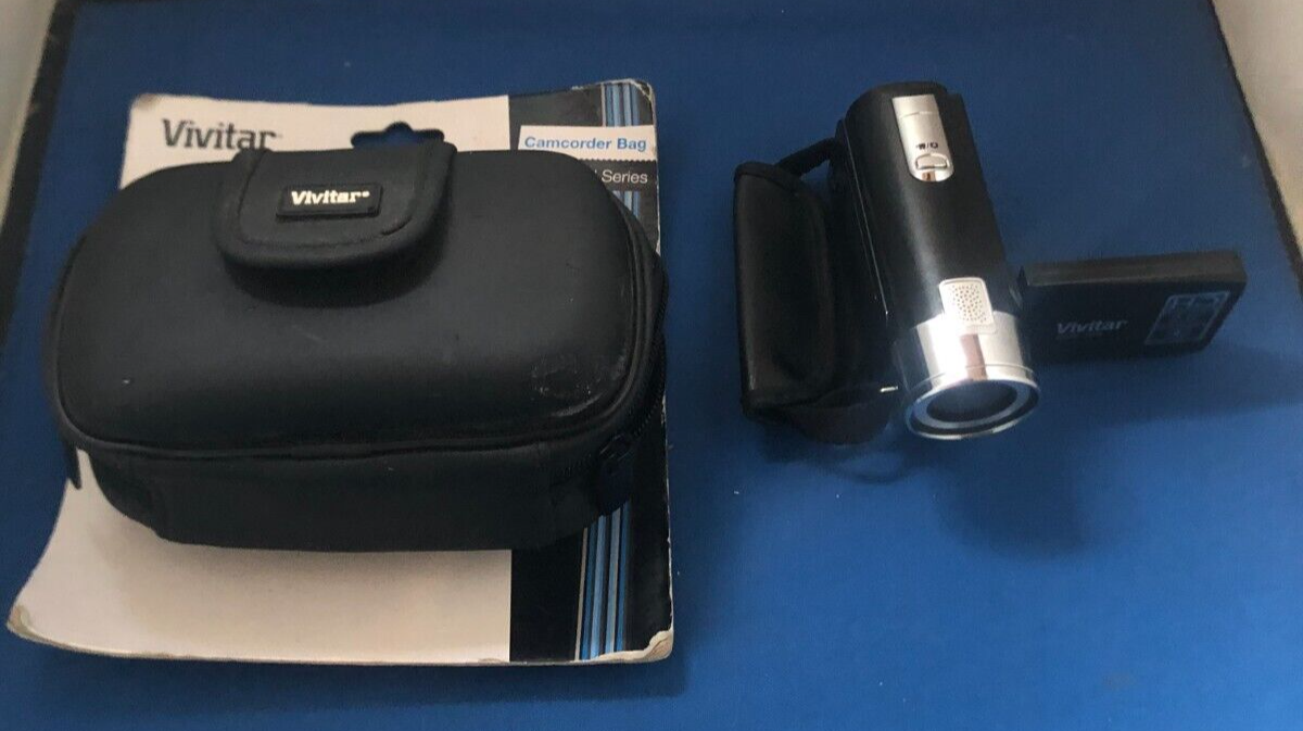 Vivitar Camcorder Bag Hard Shell Series Black w/ Zipper w/ Camera Camcorder New-image