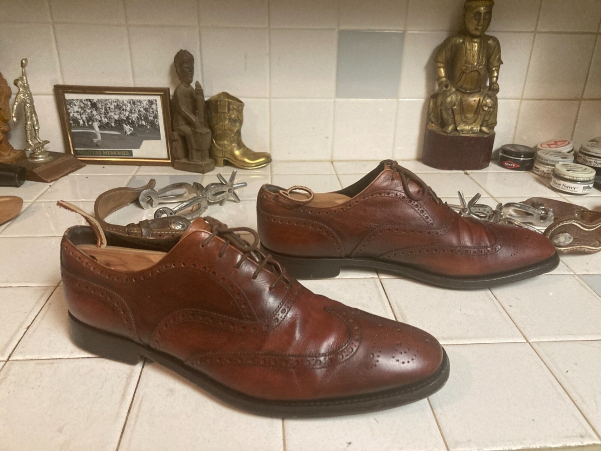 Prada Men\'s Tan Leather Wingtip Oxfords 7.5 Prada size PRADA Oxford Brown Dress Shoes for Men for sale | eBay main image 3