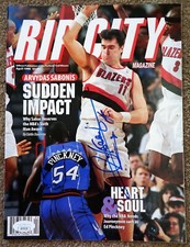 Signed ARVYDAS SABONIS JSA Rip City MAGAZINE Portland Blazers Autograph
