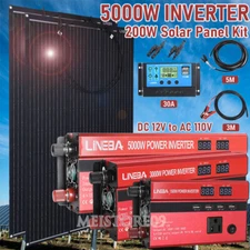 5000W Inverter Solar Panel Kit Solar Power for RV Marine Boat Off Grid System US