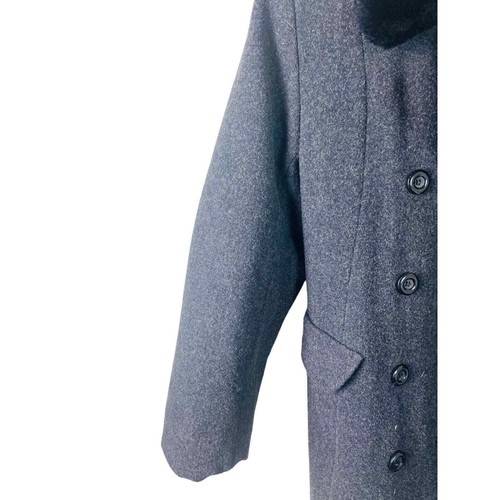 Tailored by Rothschild Girls Wool Button Front Trench Coat Gray Size 12 - Picture 2 of 11