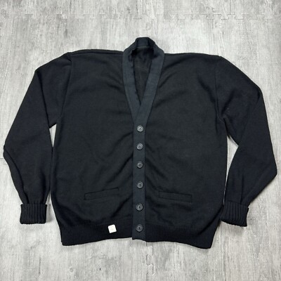 トップス 60's Gilison Black Acrylic Cardigan M s-l400.jpg