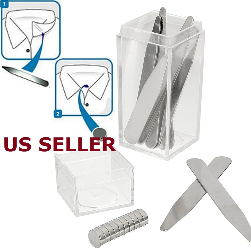 40 Metal Collar Stays + 10 for Men Shirts 4 Various Sizes In