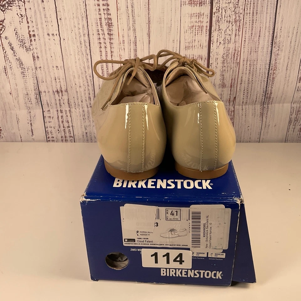 Zapatos Birkenstock Saunders 41 beige charol encaje con 10/M 8 Foto 3 de 4