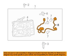 GM OEM Headlight Head Light Lamp-Socket & Wire 25962806