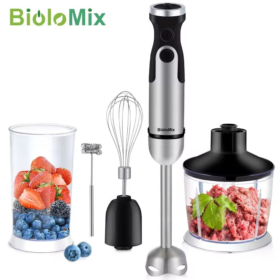 5-in-1 Hand Stick Blender Mixer Vegetable Meat Grinder 800ml