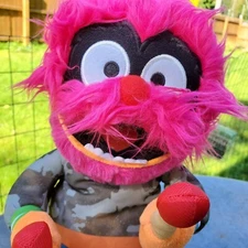 Disney Jr Muppets Babies Rockin' Animal Animated Plush Talks Sings Drums - WORKS