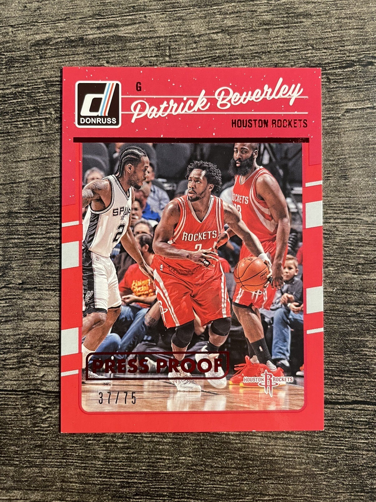 2016-17 Panini Donruss Basketball Patrick Beverley Red Press Proof /75 #114