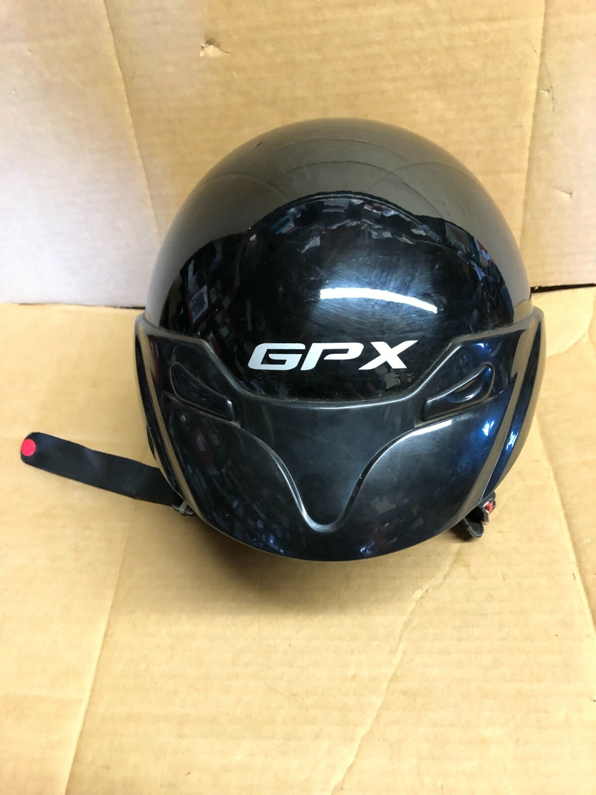 GPX BLACK SIZE XL MOTORCYCLE HELMET eBay
