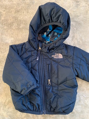 The North Face Chaqueta de Abrigo Reversible montaña azul de bebé Talla 3-6  meses Usado En Excelente Condición | eBay