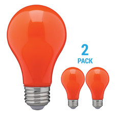 2 Pack Ceramic Orange Led Bulb A19 Medium E26 8w 60 Watt Equivalent Damp Locatio 2 Pack Ceramic Orange Led Bulb A19 Medium E26 8w 60 Watt Equivalent Damp Locatio
