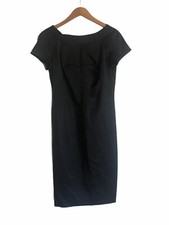 Magaschoni Collection Ponte Knit Sheath Dress Womens Size 6 Short Sleeve Black