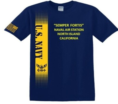 #ad NAVAL AIR STATION NORTH ISLAND*CALIFORNIA *VINYLamp;SILK SCREEN*NAVY LICENSED SHIRT $38.95