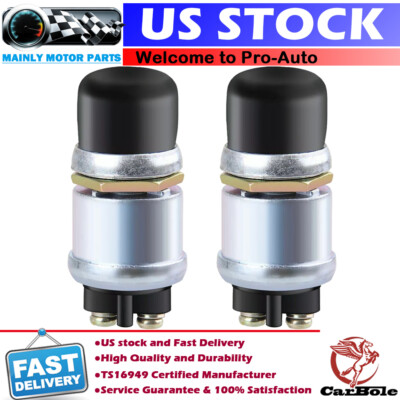 2PCS 12V WATERPROOF CAR BOAT TRACK SWITCH PUSH BUTTON HORN ENGINE START STARTER