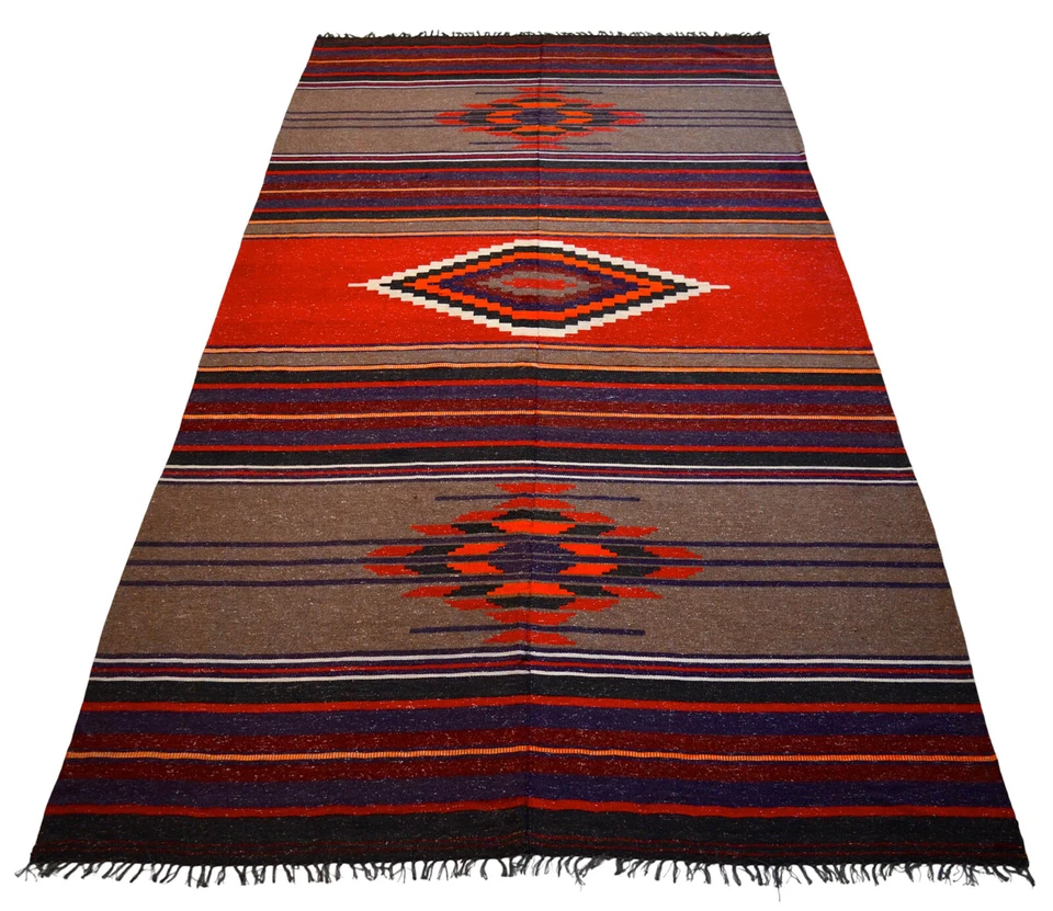 5x9 ft Rug Couch Cover Handmade Native American Style Turkish Kilim Area Rug - Image 4 of 4