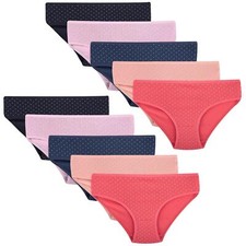 10 Mädchen Slips PUNKTE Unterhosen Unterwäsche Panty Kinder Baumwolle Hipster