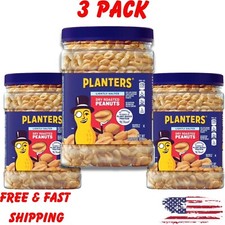 Planters Lightly Salted Dry Roasted Peanuts  Heart Healthy 2.16 lb 3 Pack 