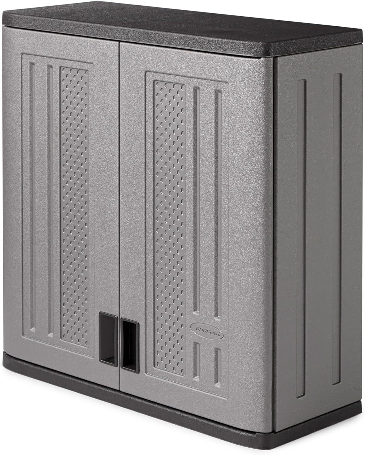 Suncast 4 Cu Ft Platinum Resin Wall Storage Cabinet with Shelf