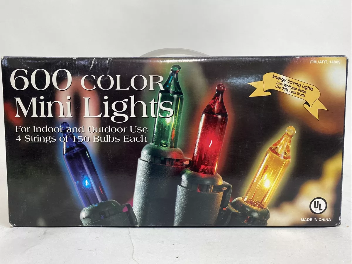 600 Count Multicolor Mini Lights Holiday CHRISTMAS LIGHTS 4 Stings Of 150