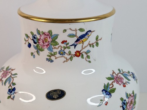 Aynsley Pembroke Muster Lampenfuß Floral Natur Vögel 11,5" hoch - Bild 3 von 17