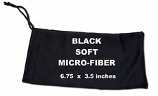 QTY of 2 Black Sunglasses Sunglass Glasses Pouch Case very soft Lens Cleaner