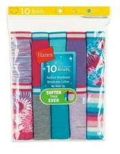 Hanes Girls' Breathable Tagless Pink Sporty Bikini Panties 10 Pack Size 8