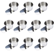 10 Small Stainless Steel Slide Under Drink Custom Poker Table Cup Holders 