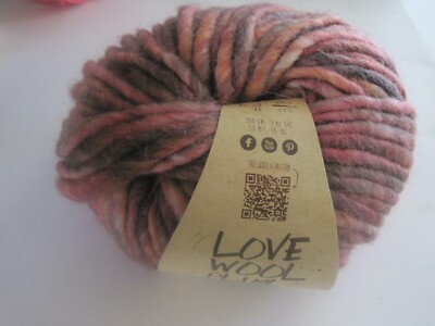 Love Wool Plus Katia 90 Wool 10% Alpaca Pink Mauve Orange Variegated New
