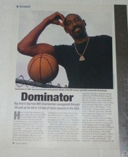 Wilt Chamberlain original ONE magazine clipping page PHOTO article