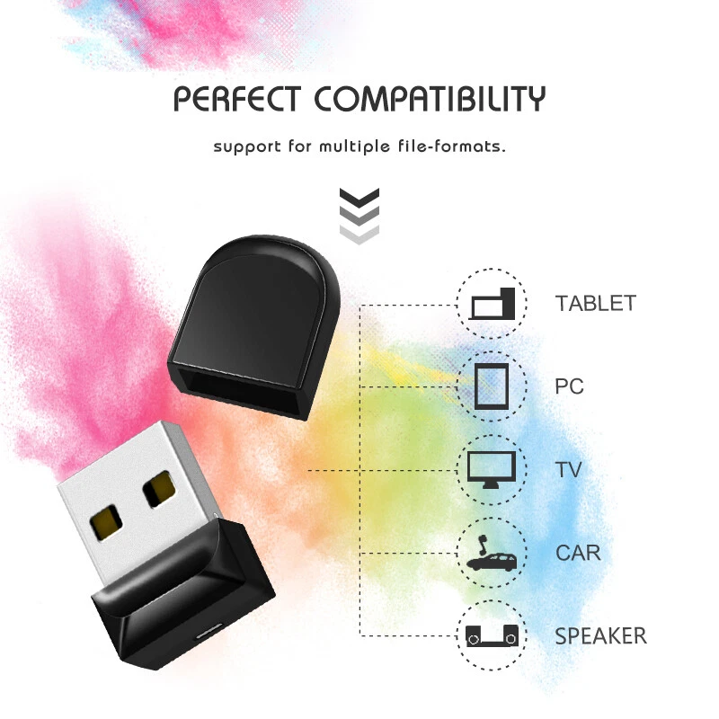 Black Mini Pen USB 2.0 Flash Drive 2GB-512GB U Disk PenDrive Disk Memory Stick - Image 4 of 4