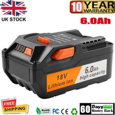 6.0Ah Lithium-Ion Battery For AEG L1830R L1815R B1820R Ridgid R840083 R840085 UK
