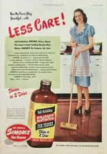 1946 Simoniz for Floors self polishing Vintage Ad now my floors stay beautiful