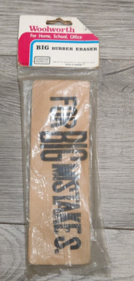 Vintage Woolworth Big Rubber Eraser For Big Mistakes Made in Twain
