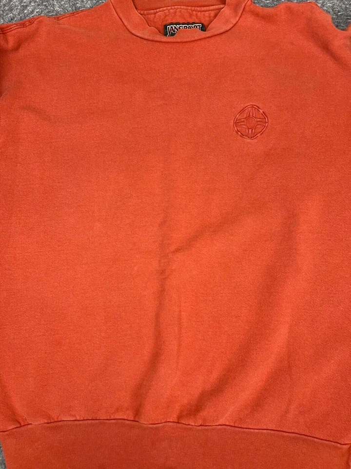Sudadera Pullover En Blanco JanSport De Colección Adulto Talla XL Naranja Hecha en EE. UU. Para Hombres Foto 4 de 4