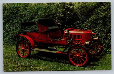 1908 Stanley Steamer Automobile Horseless Carriage Delaware 60s Vintage Postcard