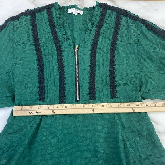 Koche Lace Trim Python Zip Top Blouse Womens Size… - image 11